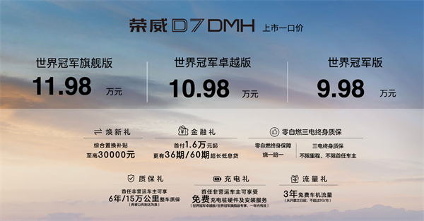 中国混动问鼎世界之巅，荣威DMH双车正式上市